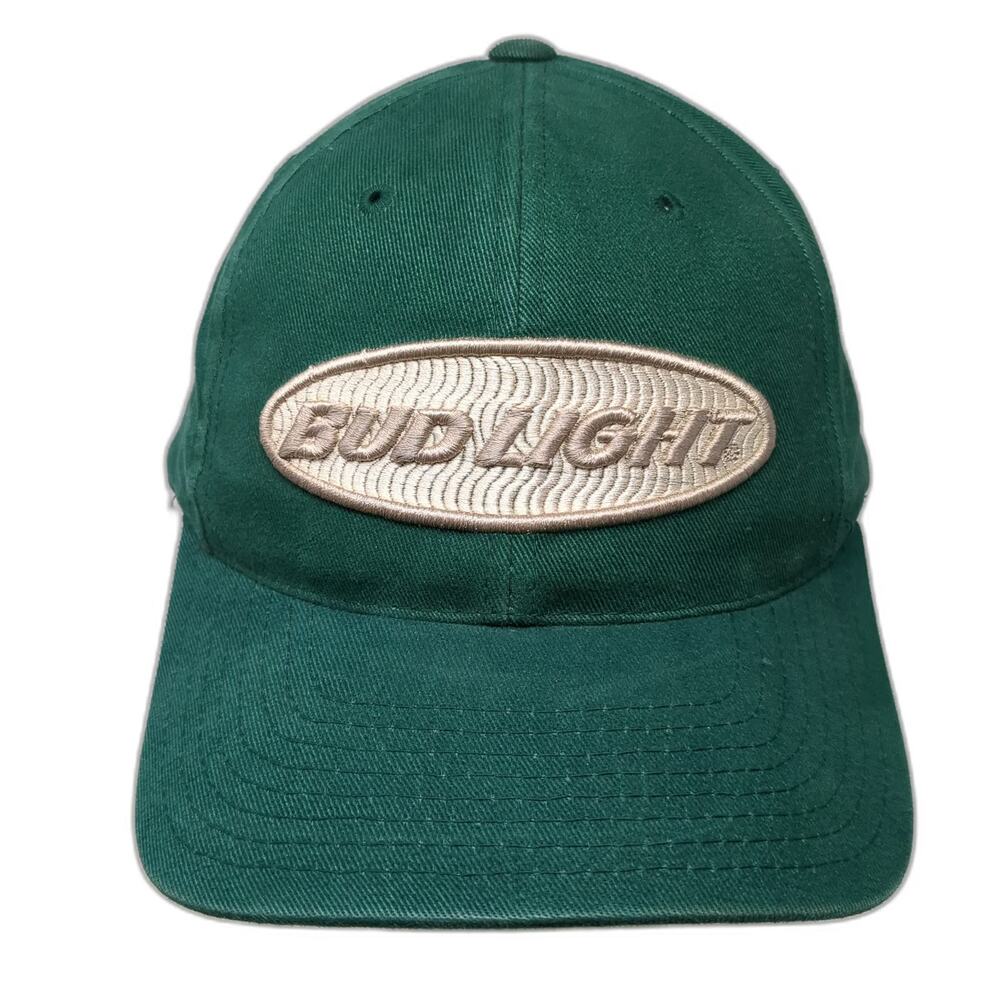 Bud Light Snapback Hat Green One Size 1994 Official Product Embroidered Logo